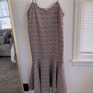 UO leopard print slip dress, mermaid skirt